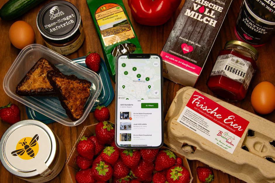 Bild App FindHilde mit regionalen Produkten